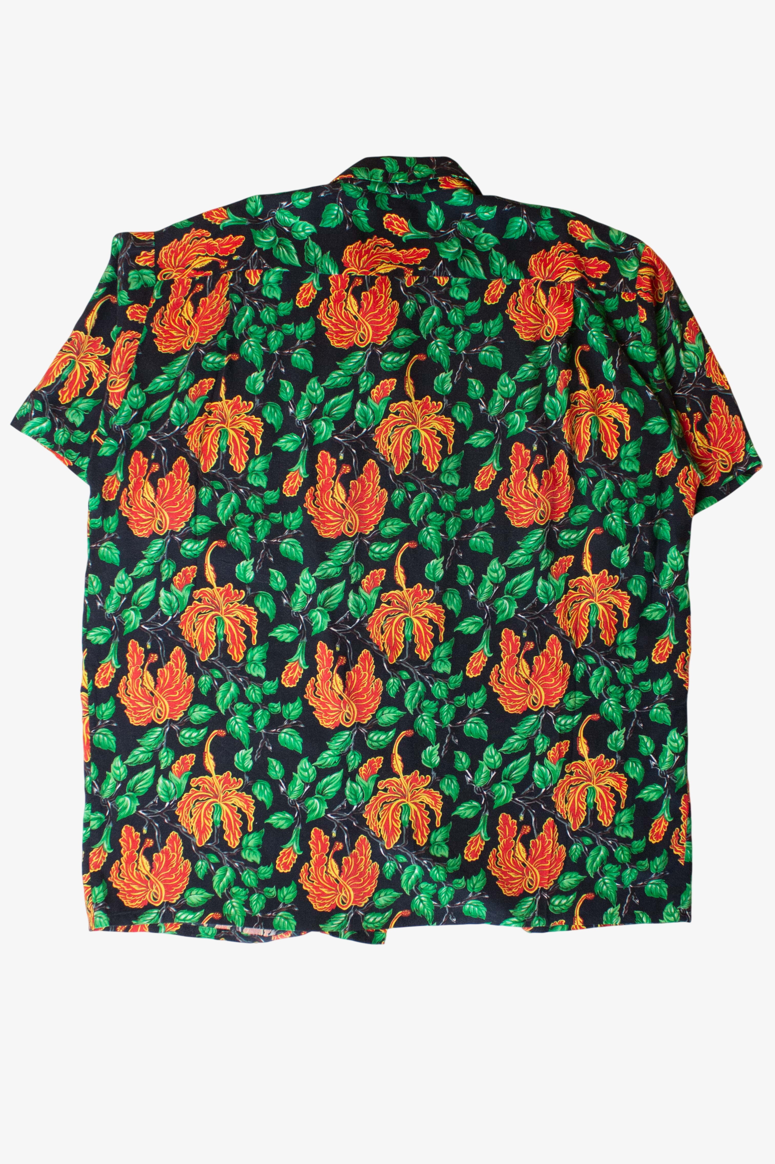 Vintage Green & Red Hawaiian Shirt (1990s)