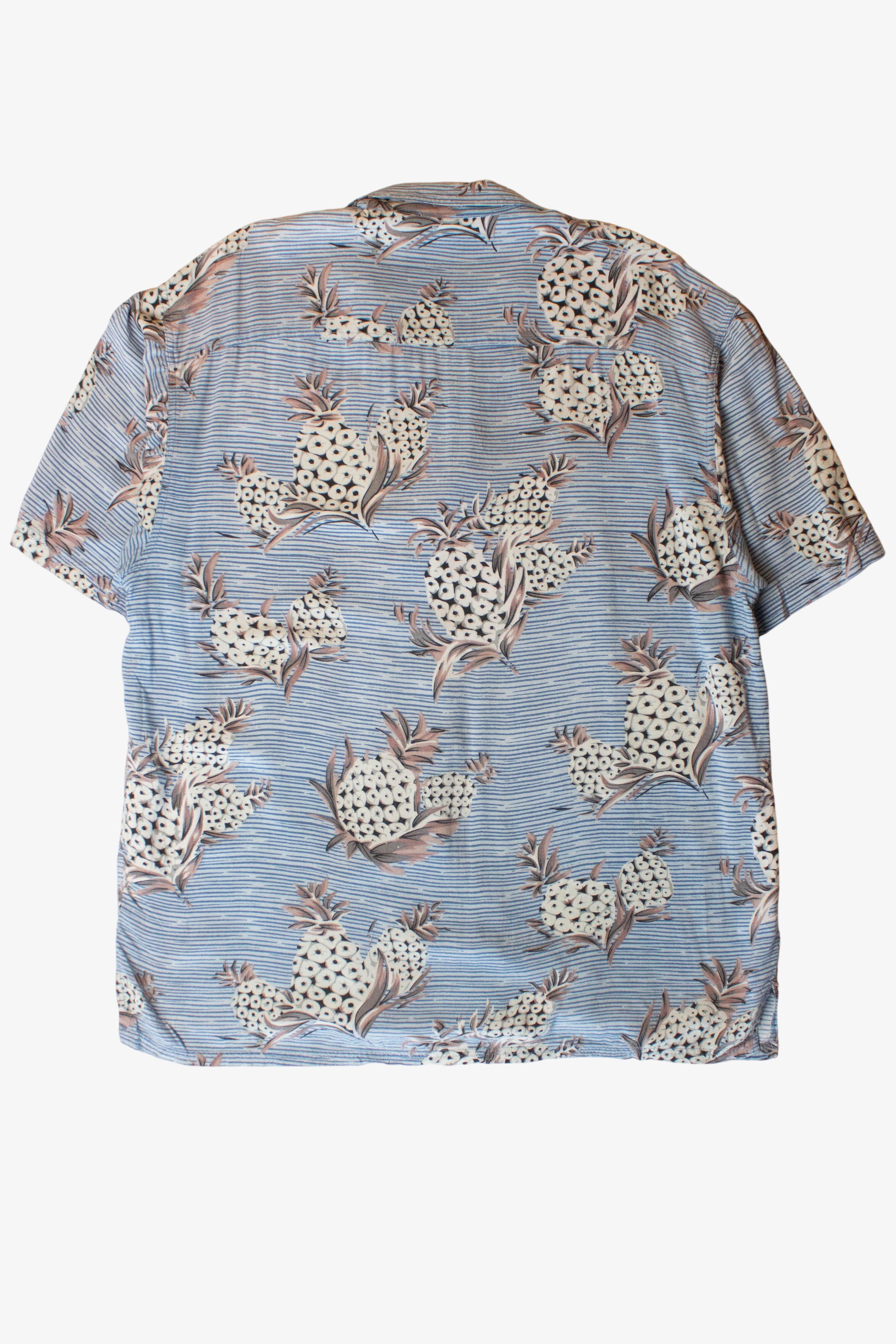 Vintage Blue Stripes Hawaiian Shirt (1990s)