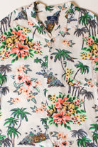 Vintage Floral Cabins Hawaiian Shirt (2000s)
