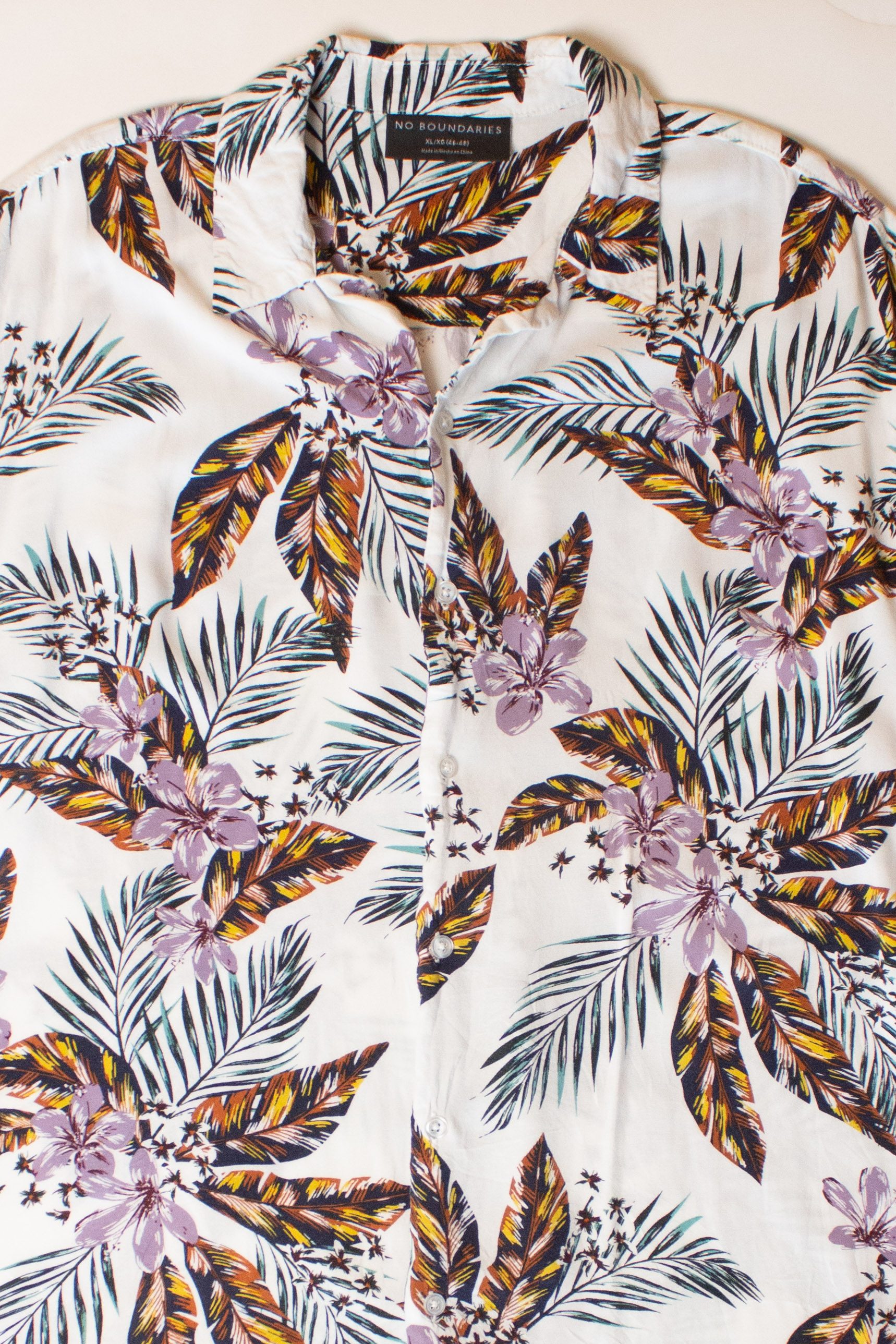 White Floral Hawaiian Shirt (2010s)