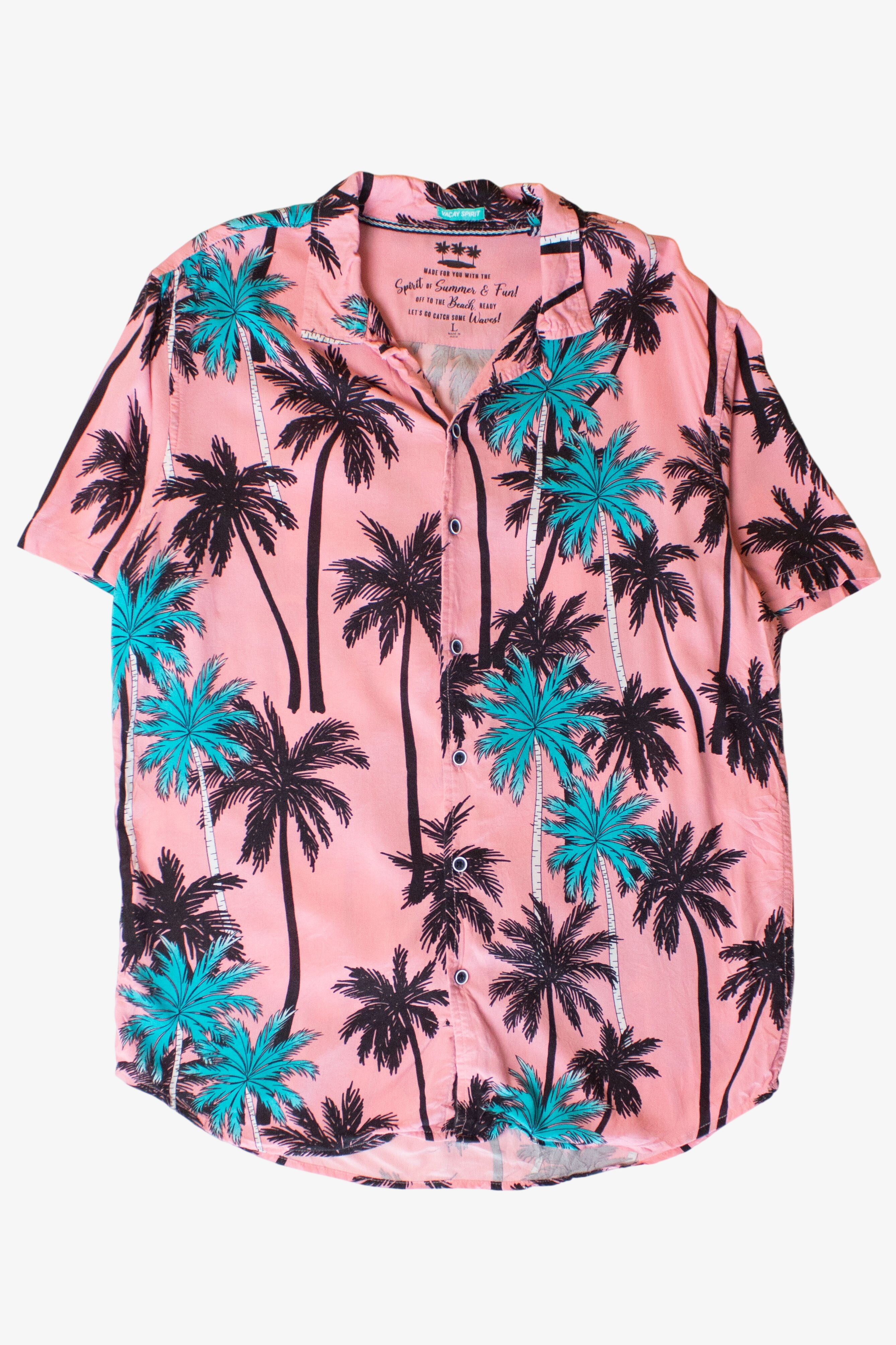 Neon Pink Palms Hawaiian Shirt (2020s)