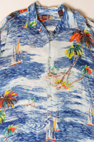 Vintage Ocean Waves Hawaiian Shirt (1990s)