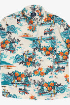 White Tropical George Hawaiian Button Up Shirt (2010s)