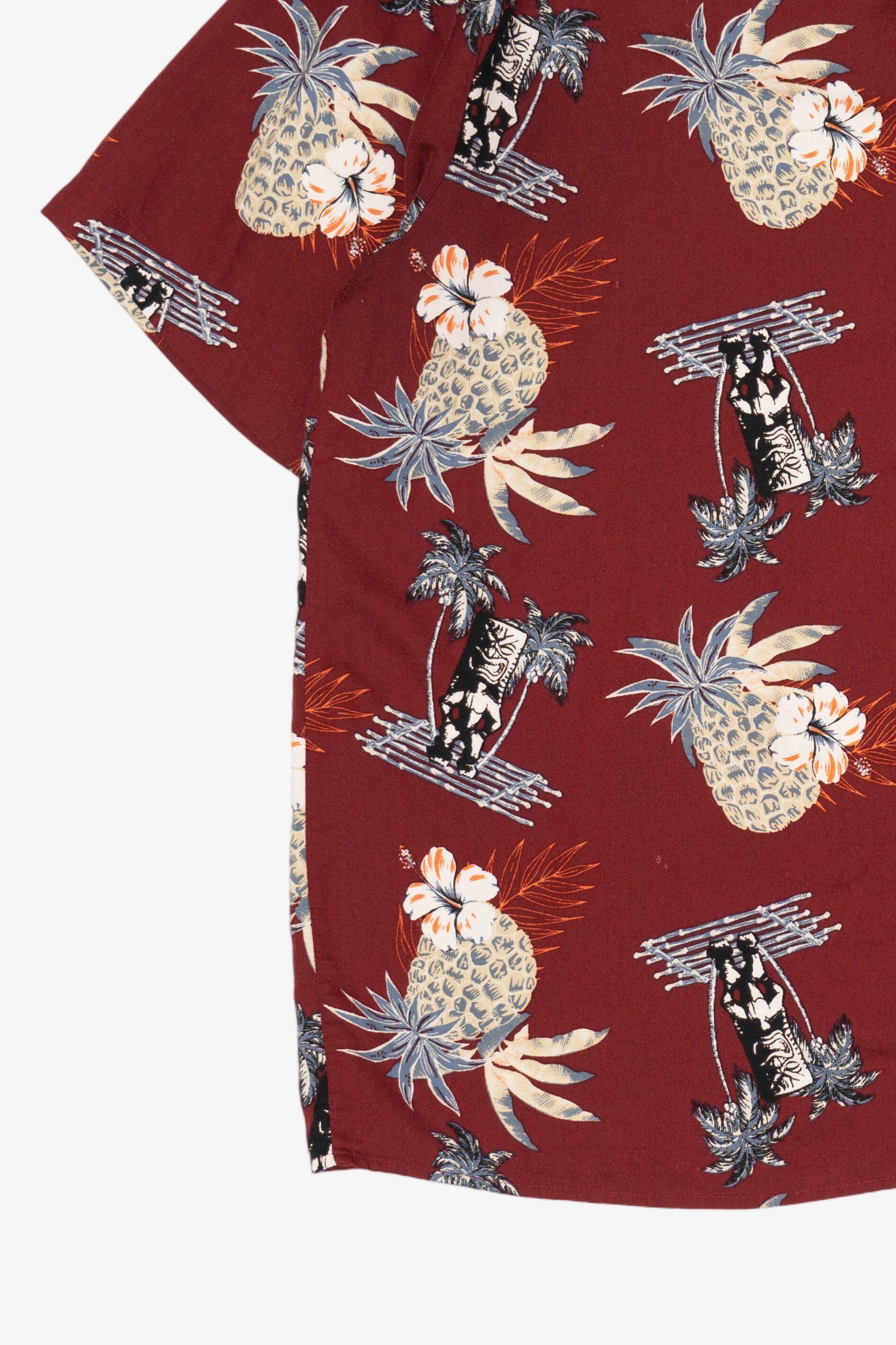 Burgundy Puritan Hawaiian Button Up Shirt (2000s)