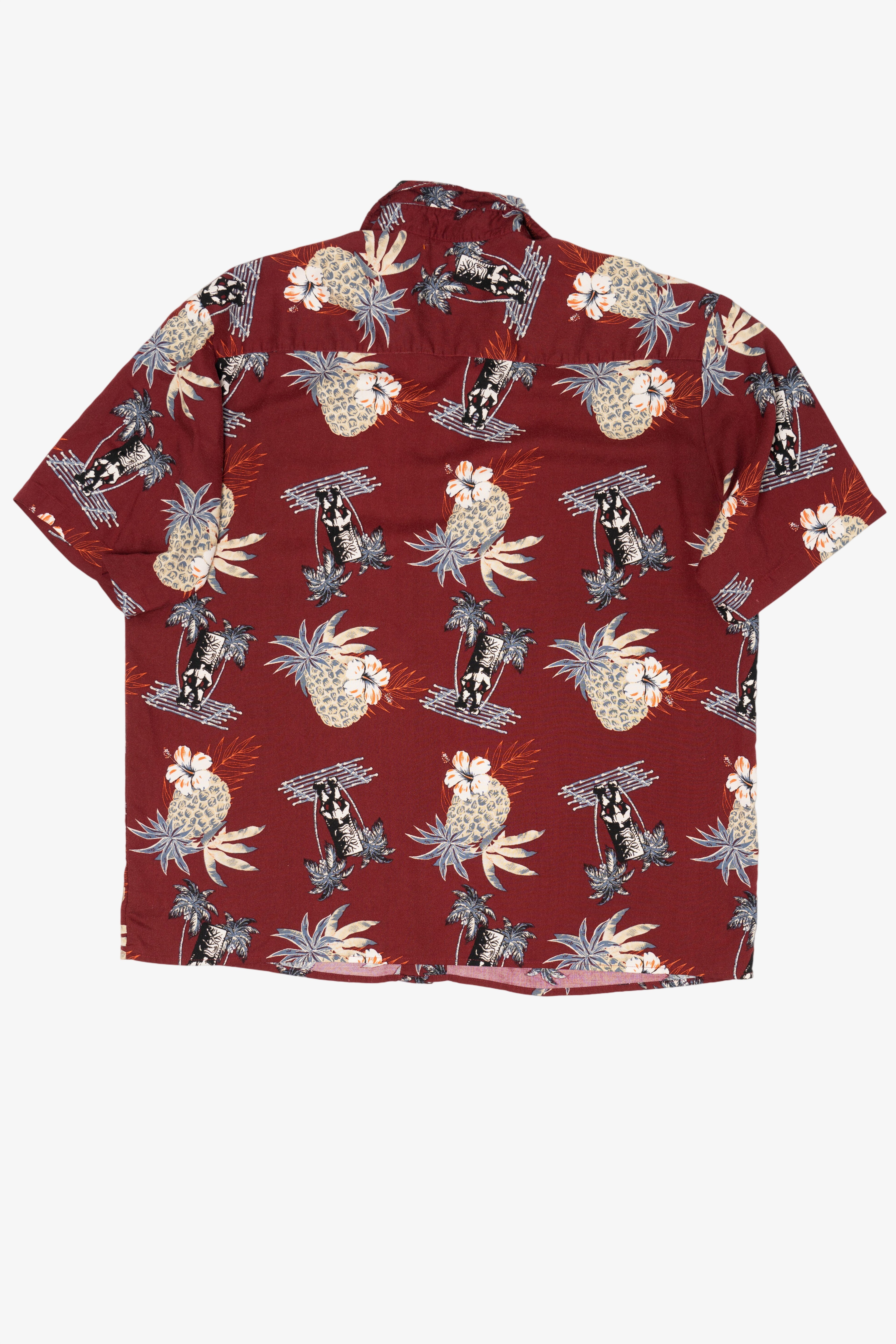 Burgundy Puritan Hawaiian Button Up Shirt (2000s)
