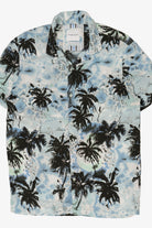 Light Blue Denim & Flower Hawaiian Button Up Shirt (2020s)