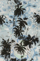 Light Blue Denim & Flower Hawaiian Button Up Shirt (2020s)