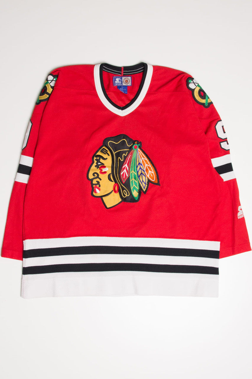 Vintage Chicago Blackhawks #9 Bobby Hull Starter Hockey Jersey