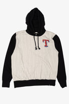 Recycled Texas Rangers Pinstripe Hooded Sweatshirt (2010s)