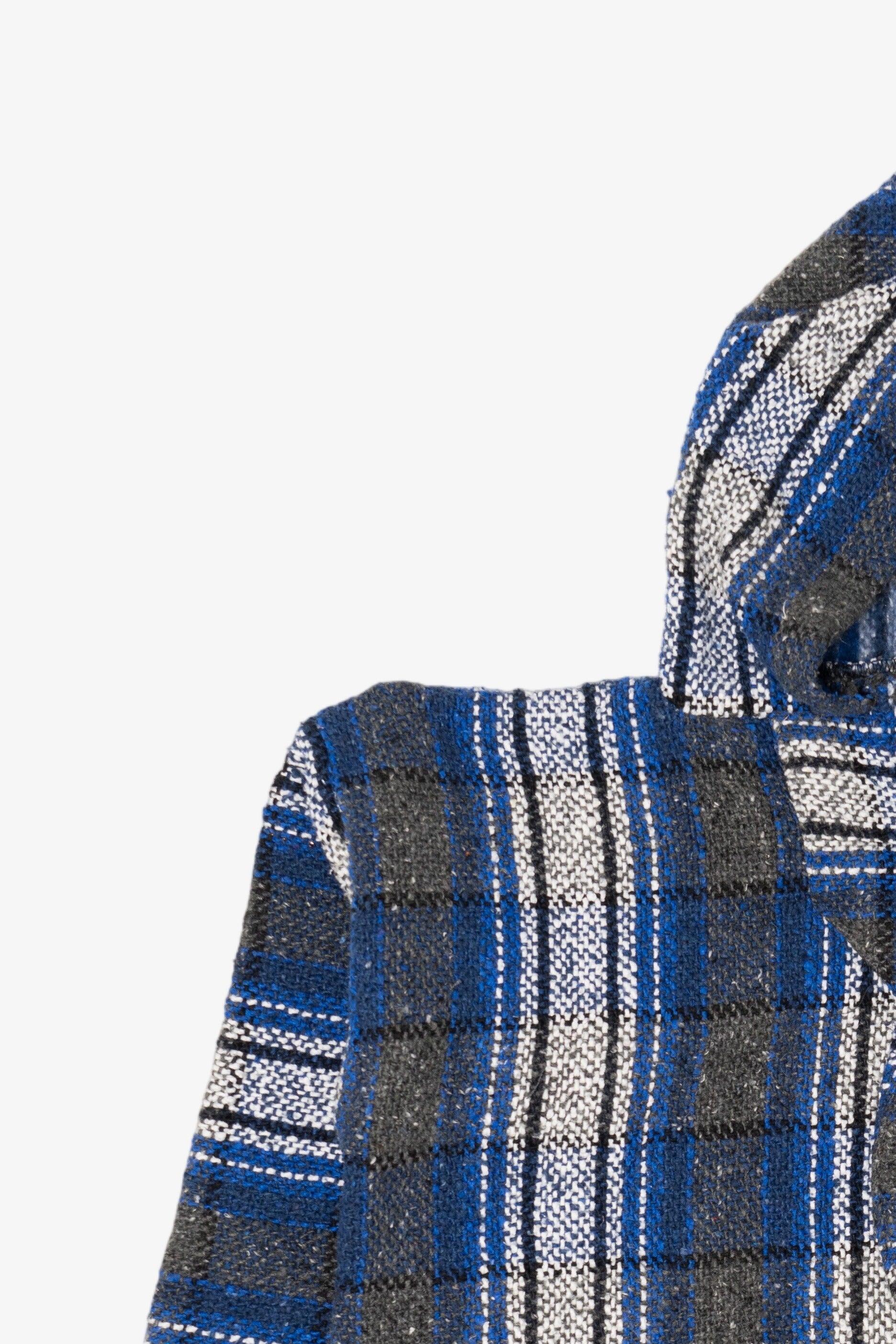 Vintage Blue And Gray Hooded Baja Sweater (2000s)
