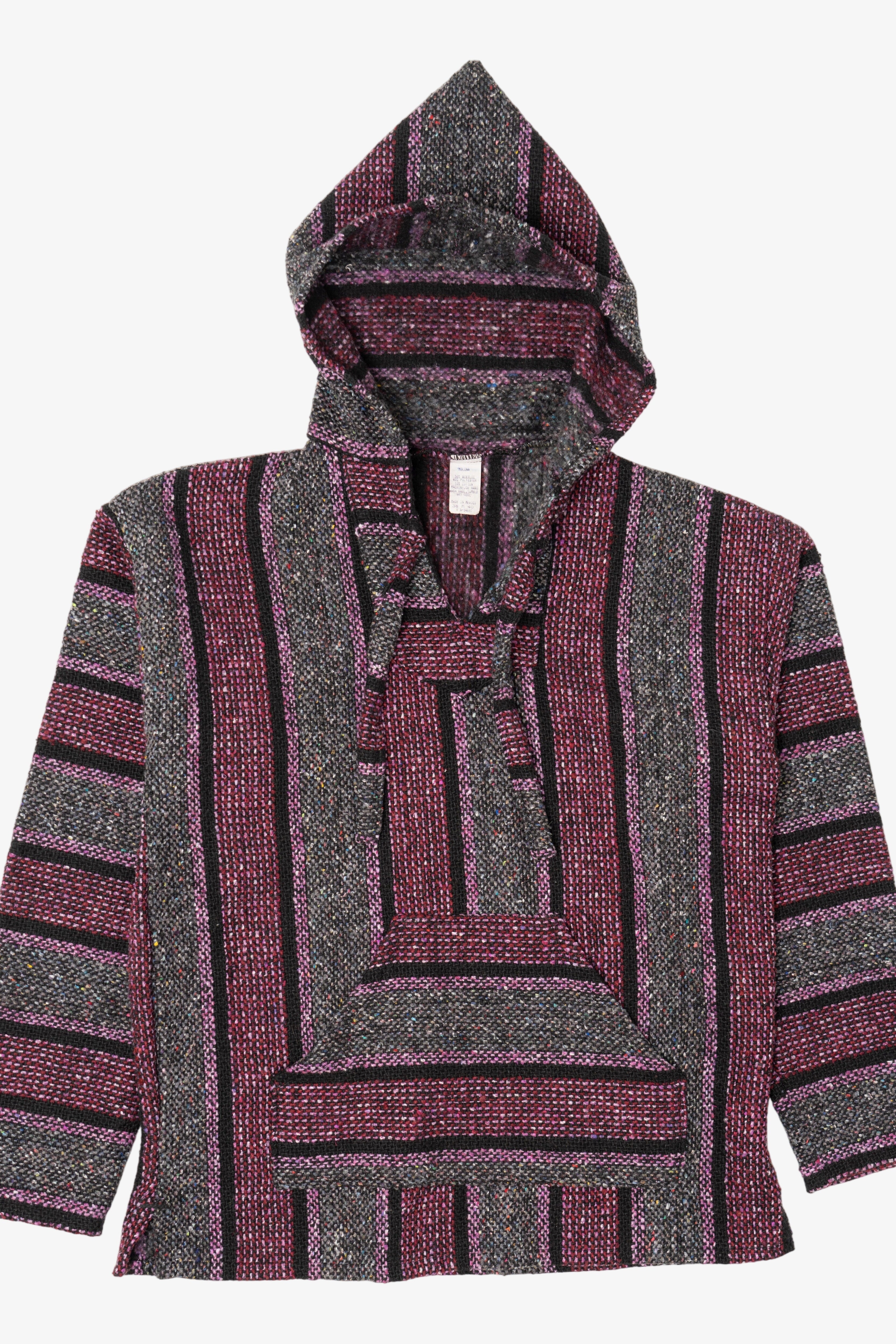 Vintage Molina Gray And Pink Baja Hoodie Sweatshirt (1990s)