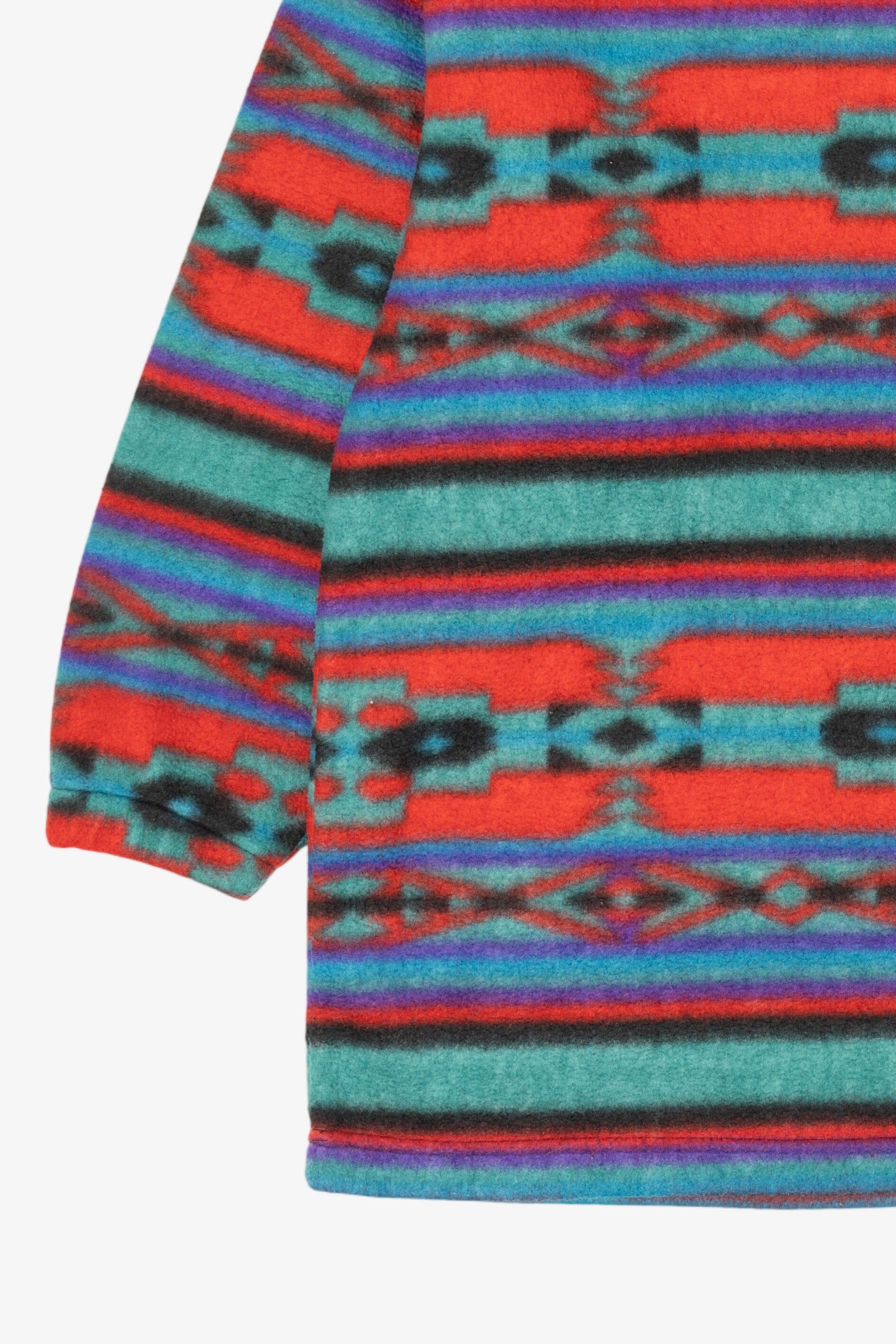 Vintage Colorful Southwestern Aztec Pattern Hooded Sweatshirt (1990s)