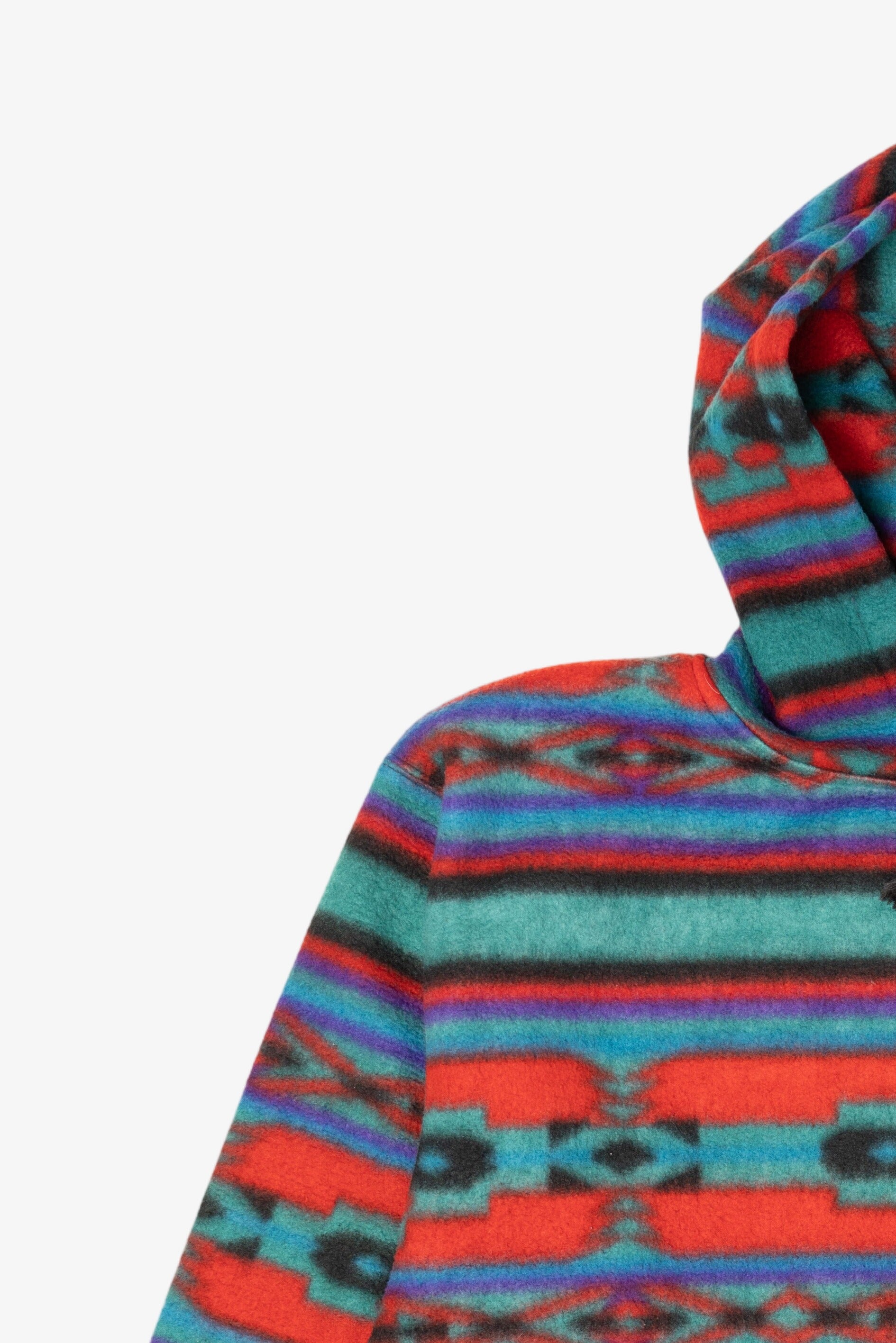 Vintage Colorful Southwestern Aztec Pattern Hooded Sweatshirt (1990s)
