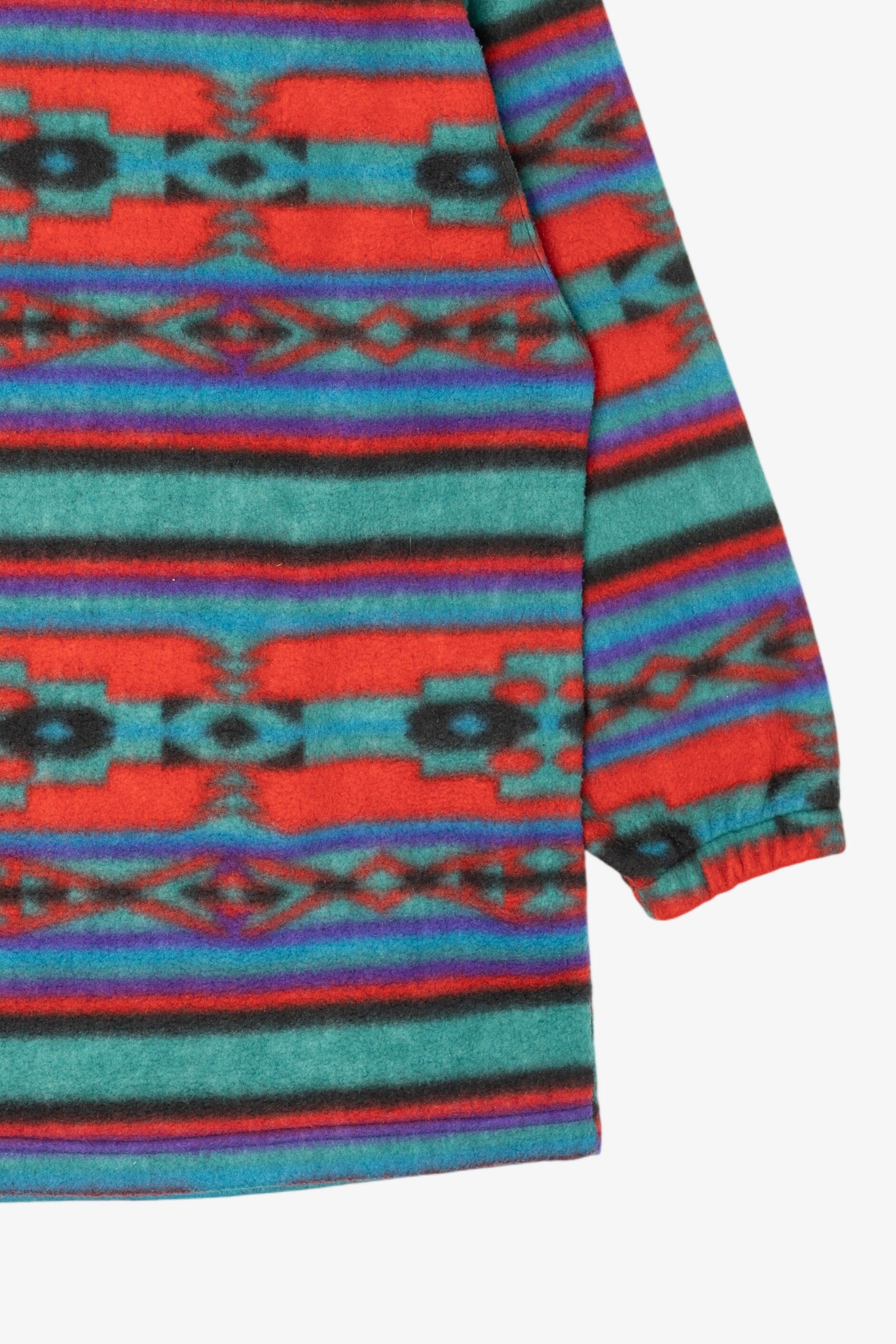 Vintage Colorful Southwestern Aztec Pattern Hooded Sweatshirt (1990s)