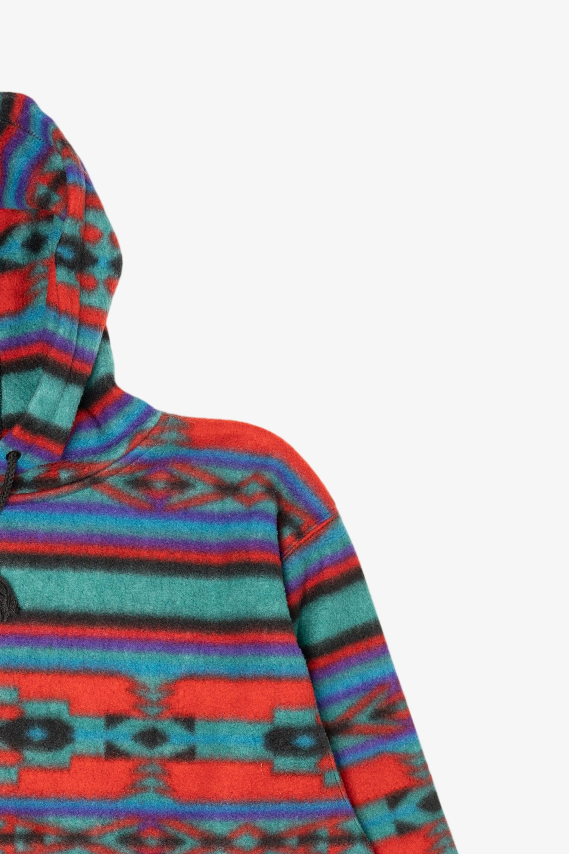 Vintage Colorful Southwestern Aztec Pattern Hooded Sweatshirt (1990s)