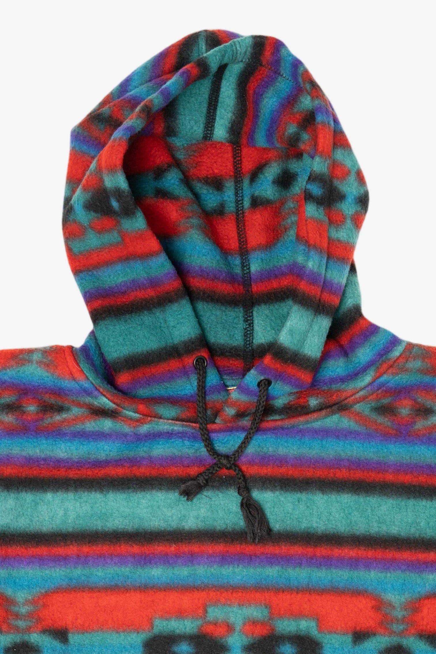Vintage Colorful Southwestern Aztec Pattern Hooded Sweatshirt (1990s)