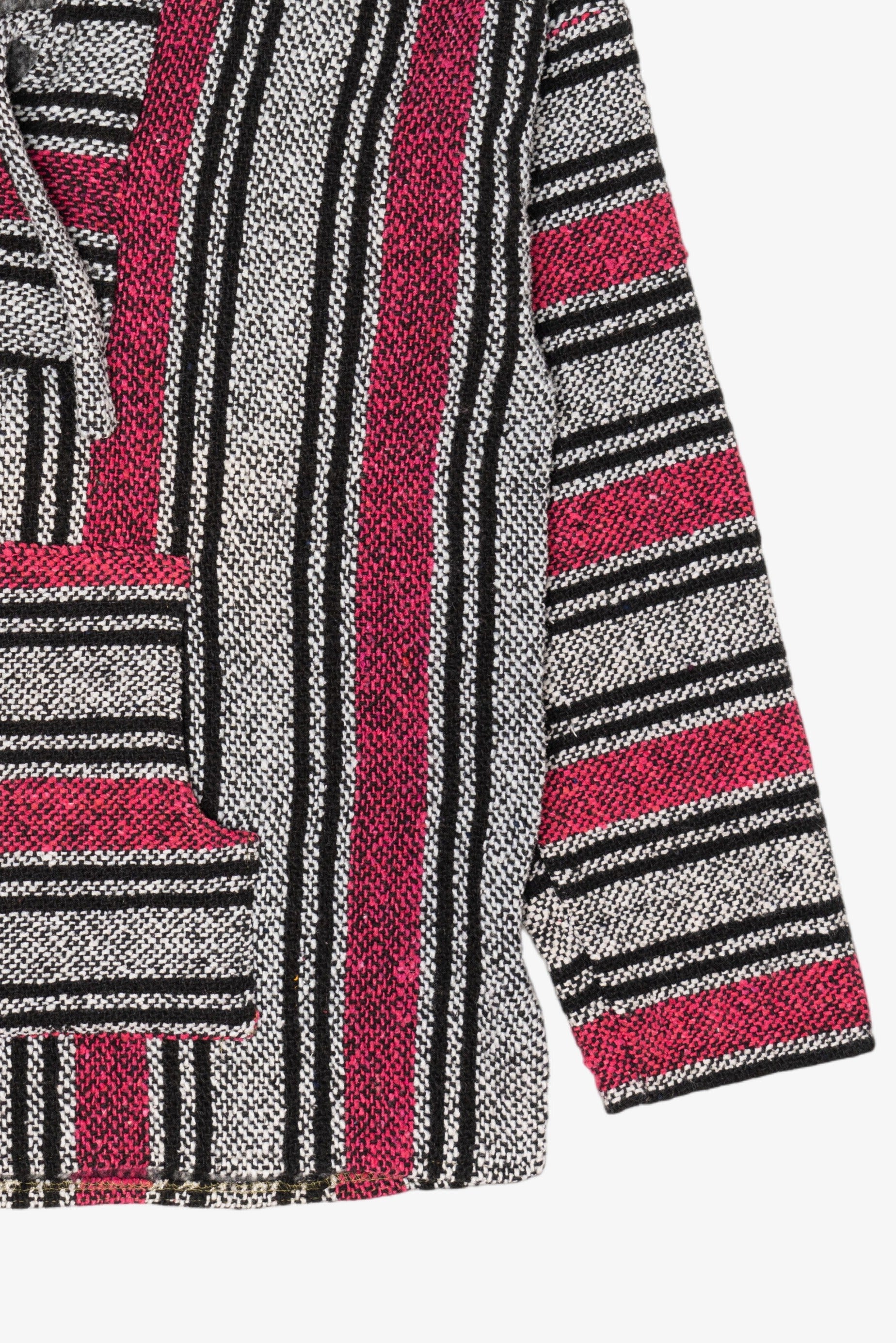 Vintage Pink And Gray Artesanias Mickey Hooded Baja Sweatshirt (2000s)