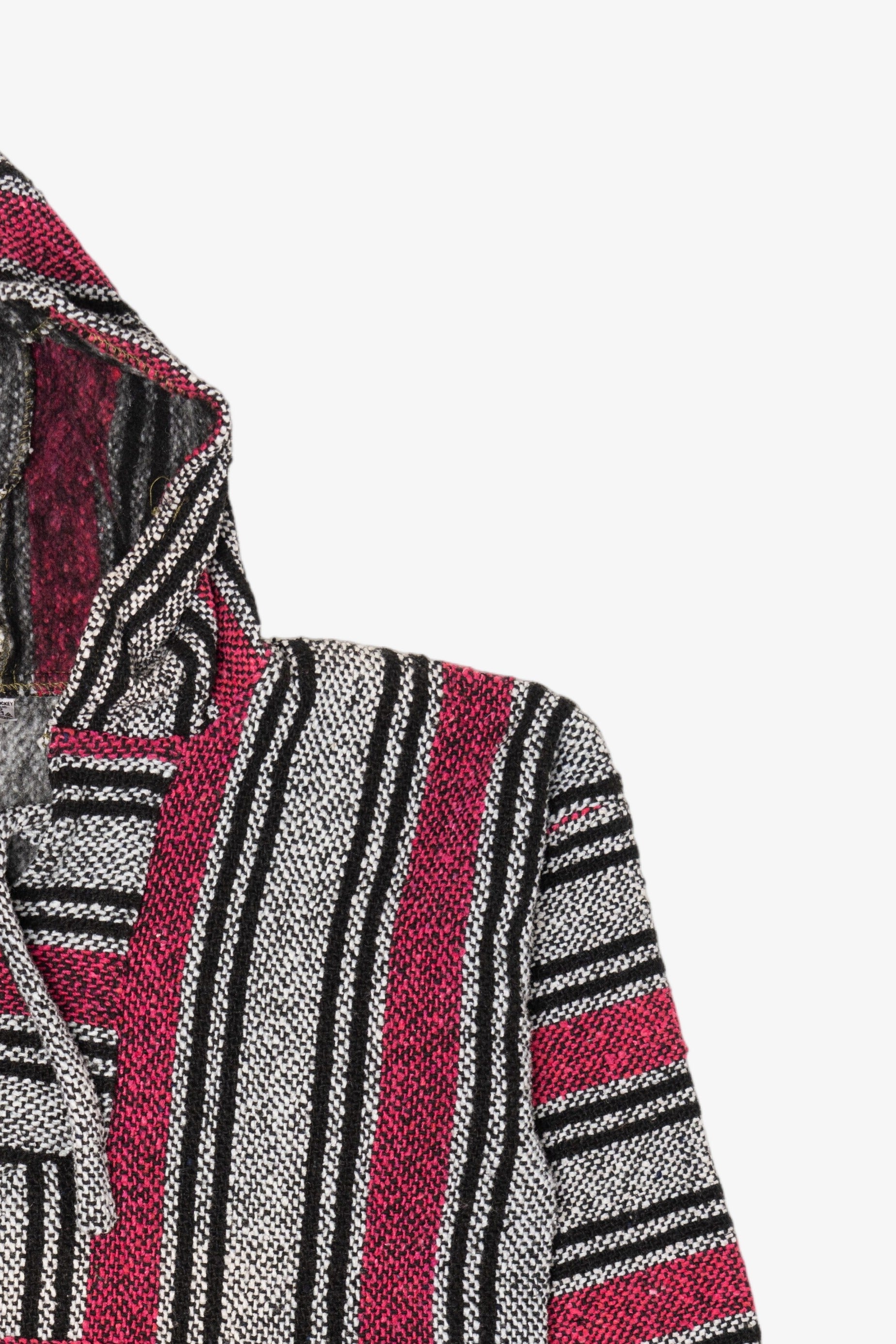 Vintage Pink And Gray Artesanias Mickey Hooded Baja Sweatshirt (2000s)