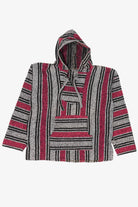 Vintage Pink And Gray Artesanias Mickey Hooded Baja Sweatshirt (2000s)