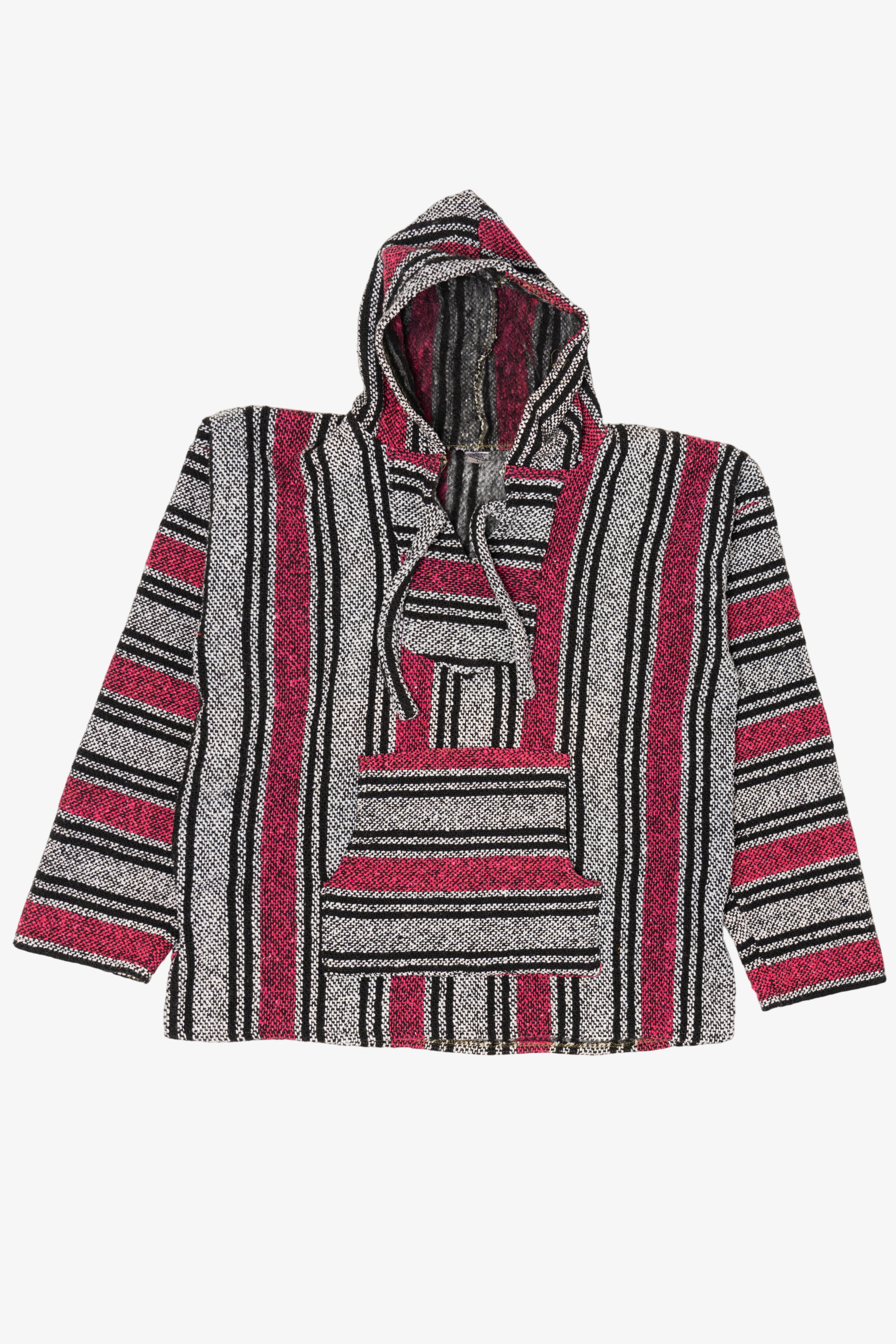 Vintage Pink And Gray Artesanias Mickey Hooded Baja Sweatshirt (2000s)