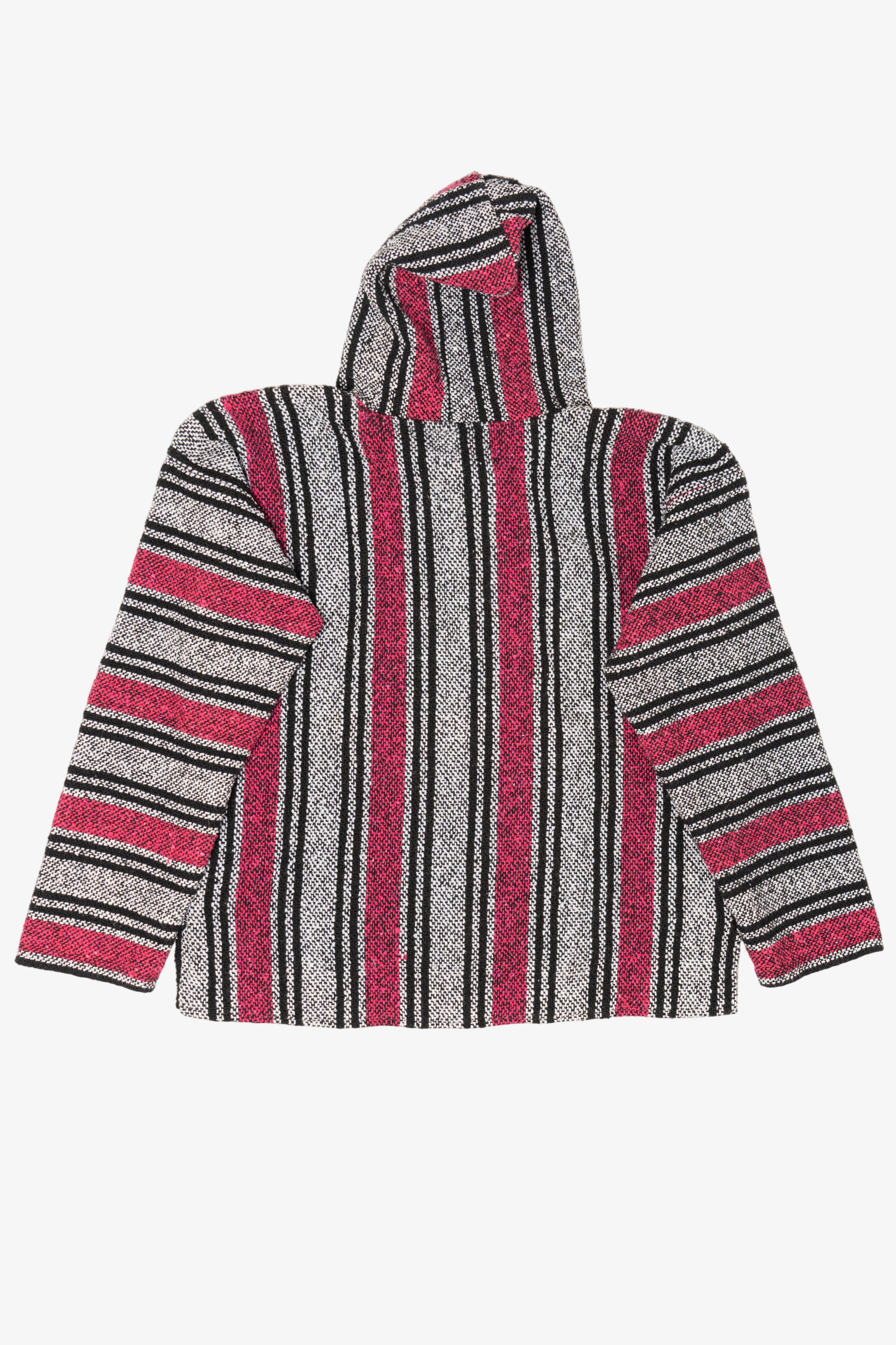 Vintage Pink And Gray Artesanias Mickey Hooded Baja Sweatshirt (2000s)