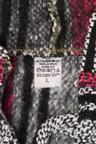 Vintage Pink And Gray Artesanias Mickey Hooded Baja Sweatshirt (2000s)
