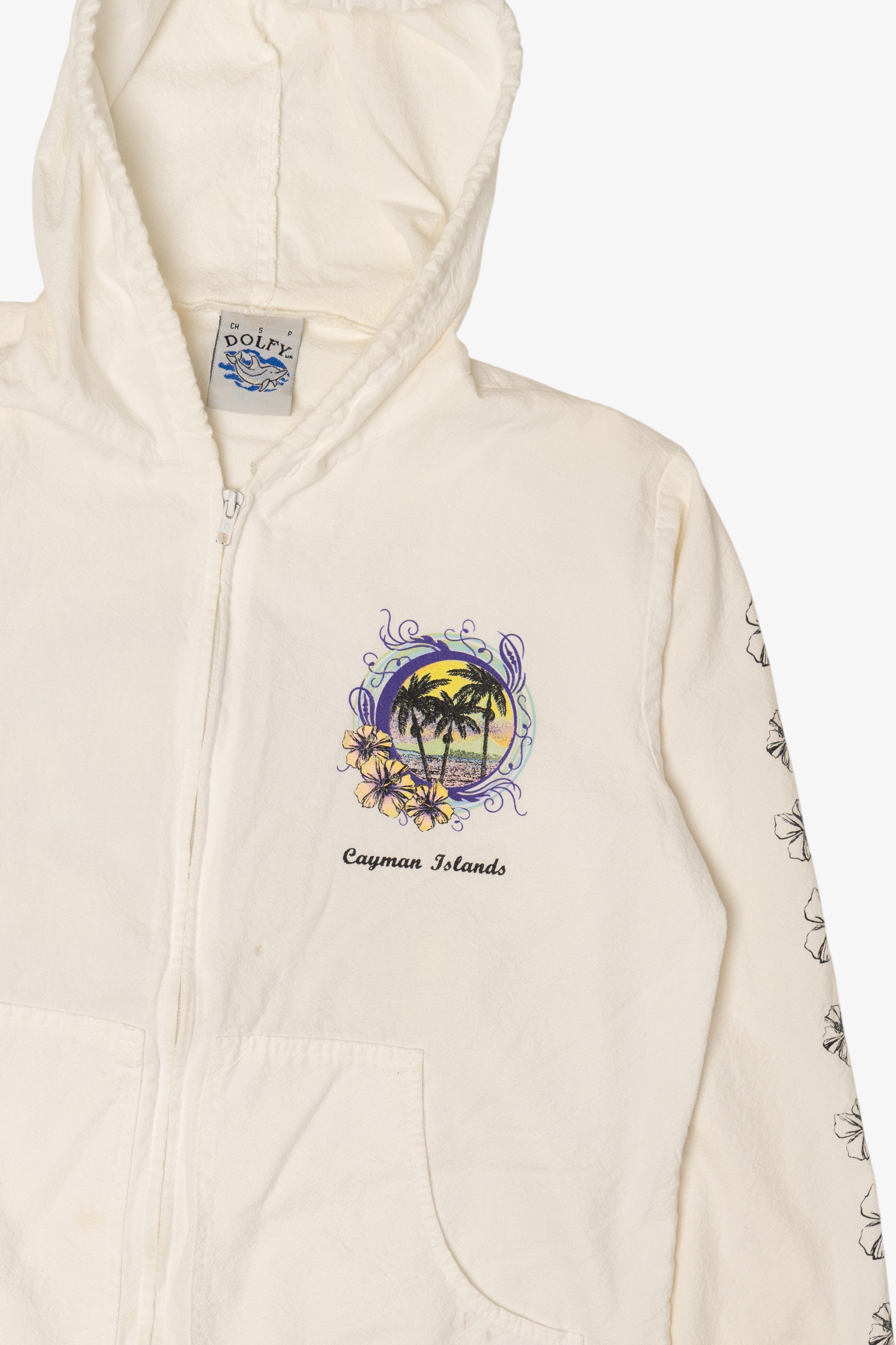 Vintage Cayman Islands Hooded Full Zip Sweatshirt (1990s)