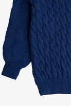 Vintage Navy Blue Irish Fisherman Sweater (1980s)