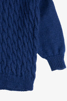 Vintage Navy Blue Irish Fisherman Sweater (1980s)