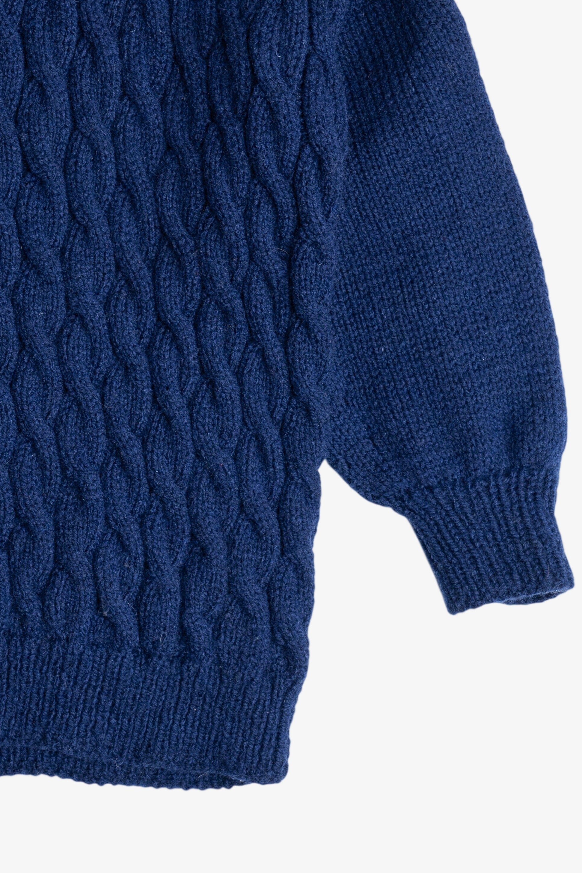 Vintage Navy Blue Irish Fisherman Sweater (1980s)