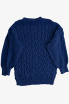 Vintage Navy Blue Irish Fisherman Sweater (1980s)