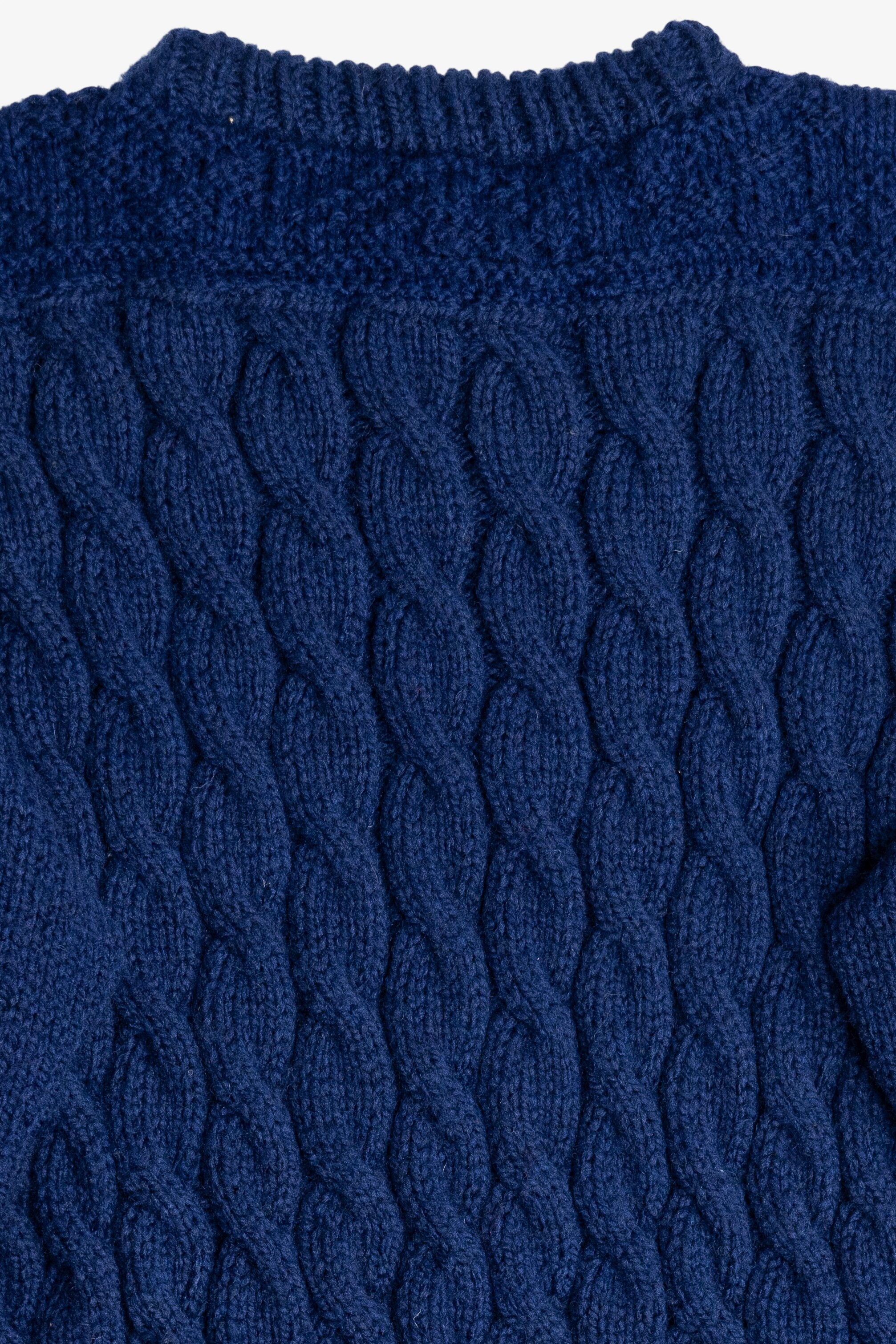 Vintage Navy Blue Irish Fisherman Sweater (1980s)