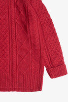 Vintage Hand Knit The Limited Cherry Red Fisherman Sweater (2000s)