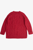 Vintage Hand Knit The Limited Cherry Red Fisherman Sweater (2000s)