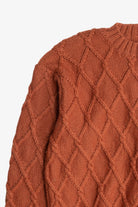 Vintage Burnt Orange Fisherman Sweater (1990s)