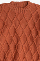 Vintage Burnt Orange Fisherman Sweater (1990s)