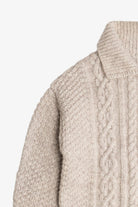 Vintage Cable Knit Fisherman Sweater With Collar (1980s)