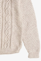 Vintage Cable Knit Fisherman Sweater With Collar (1980s)