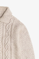 Vintage Cable Knit Fisherman Sweater With Collar (1980s)
