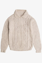 Vintage Cable Knit Fisherman Sweater With Collar (1980s)