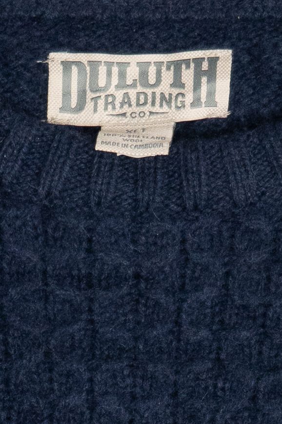 Navy Blue Duluth Trading Co. Fisherman Sweater (2010s)