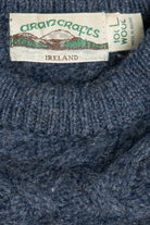 Vintage Aran Crafts Blue Irish Fisherman Sweater (1990s)