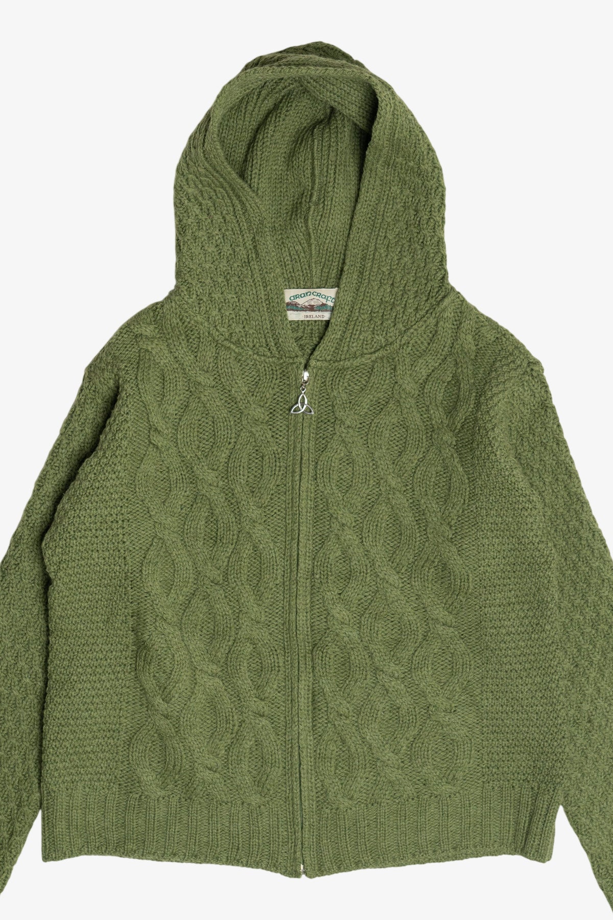 Vintage Aran Crafts Full Zip Irish Fisherman Sweater (1990s)