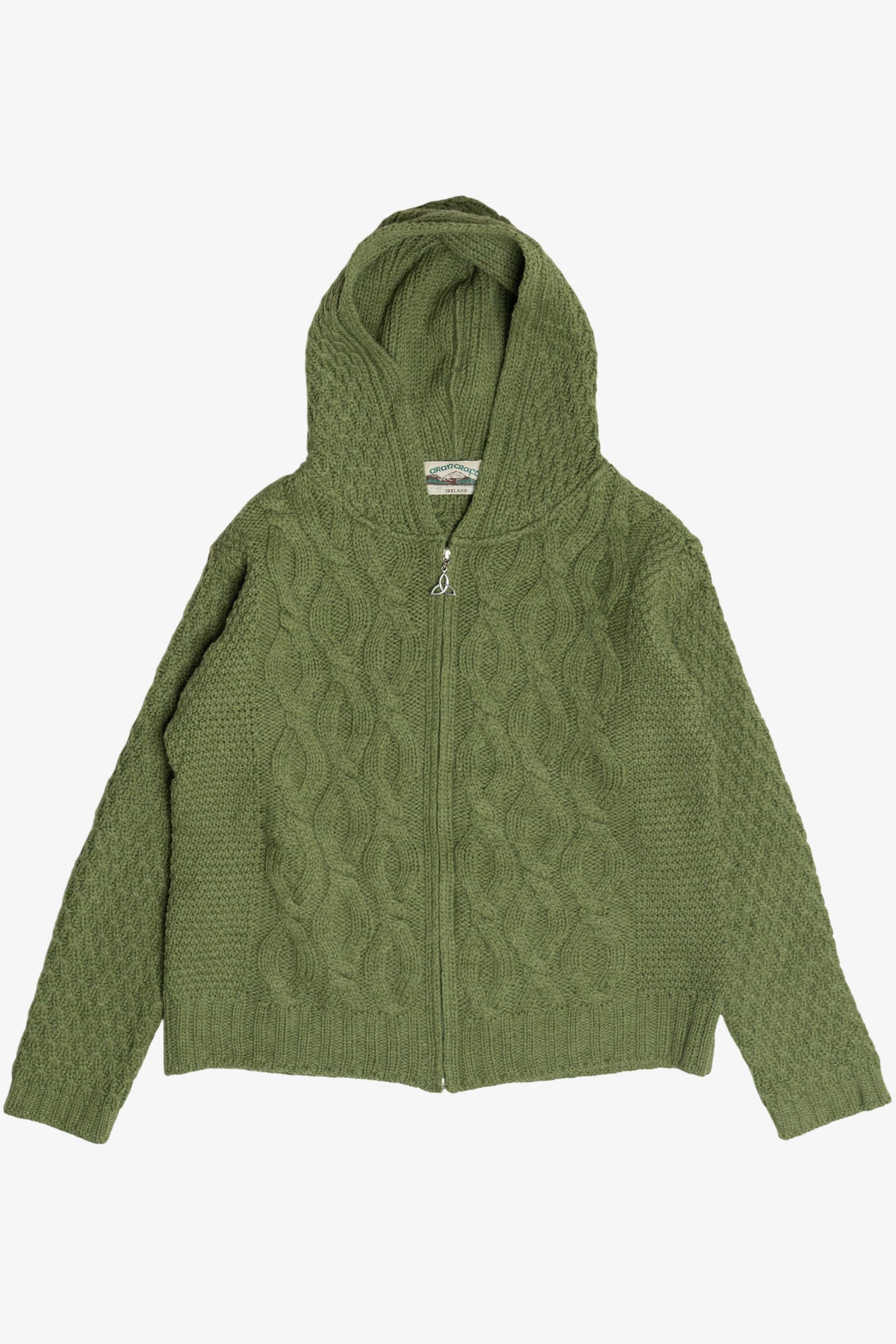 Vintage Aran Crafts Full Zip Irish Fisherman Sweater (1990s)