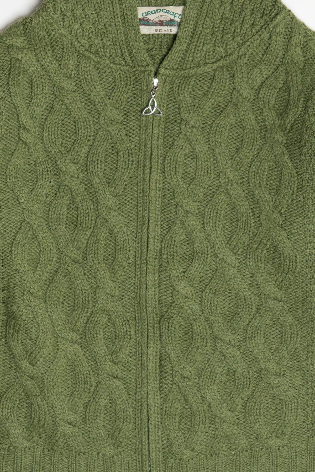Vintage Aran Crafts Full Zip Irish Fisherman Sweater (1990s)