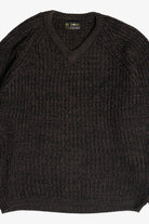 Vintage Brown V-Neck Wolsey Fisherman Sweater (1980s)