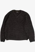 Vintage Brown V-Neck Wolsey Fisherman Sweater (1980s)