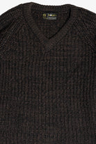 Vintage Brown V-Neck Wolsey Fisherman Sweater (1980s)