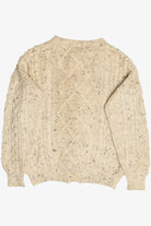 Vintage Oak Tree Originals Fisherman Cardigan Sweater (1990s)
