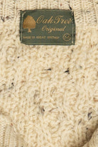 Vintage Oak Tree Originals Fisherman Cardigan Sweater (1990s)